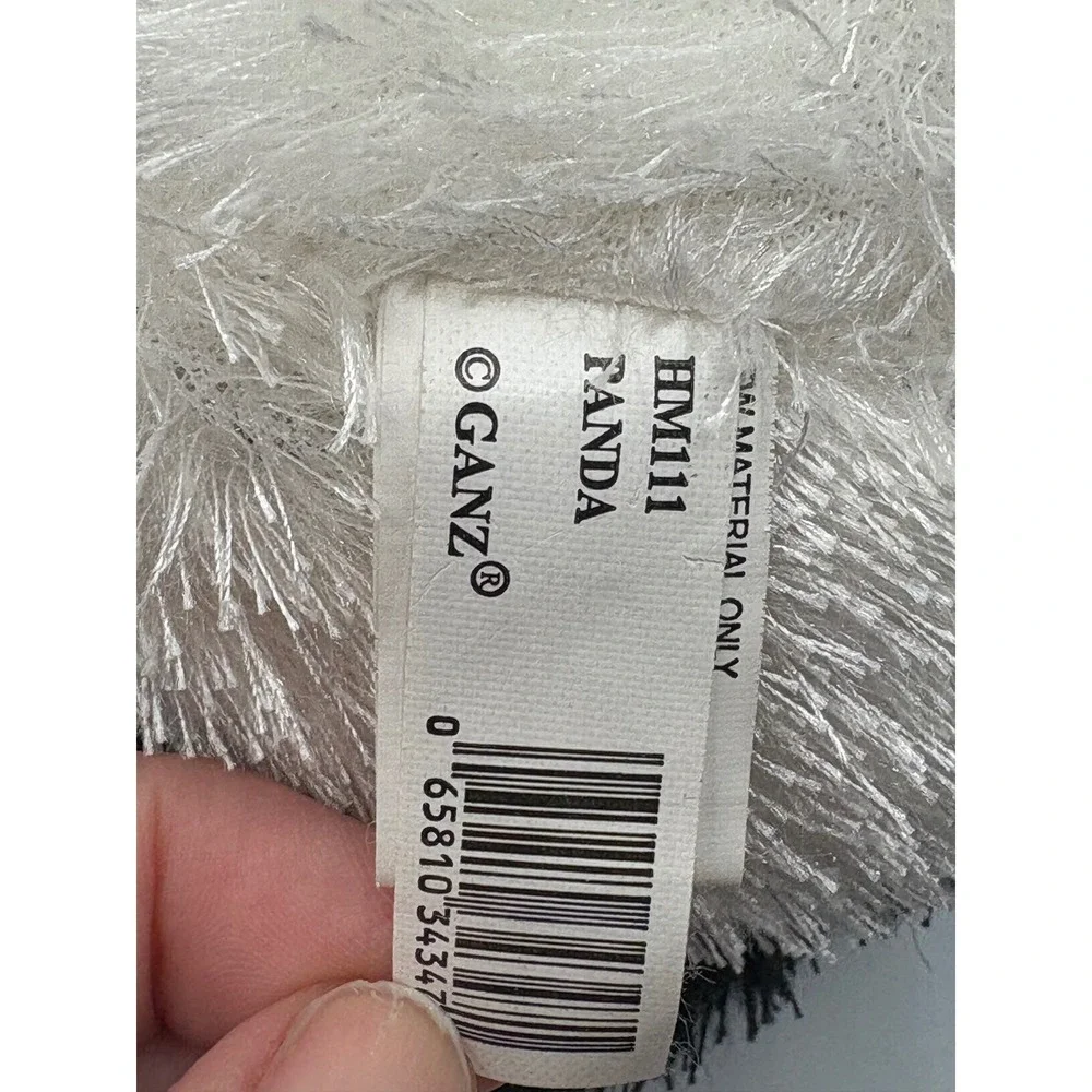 Webkinz Panda Plush Ganz HM111‎ Black White Stuffed Animal Toy